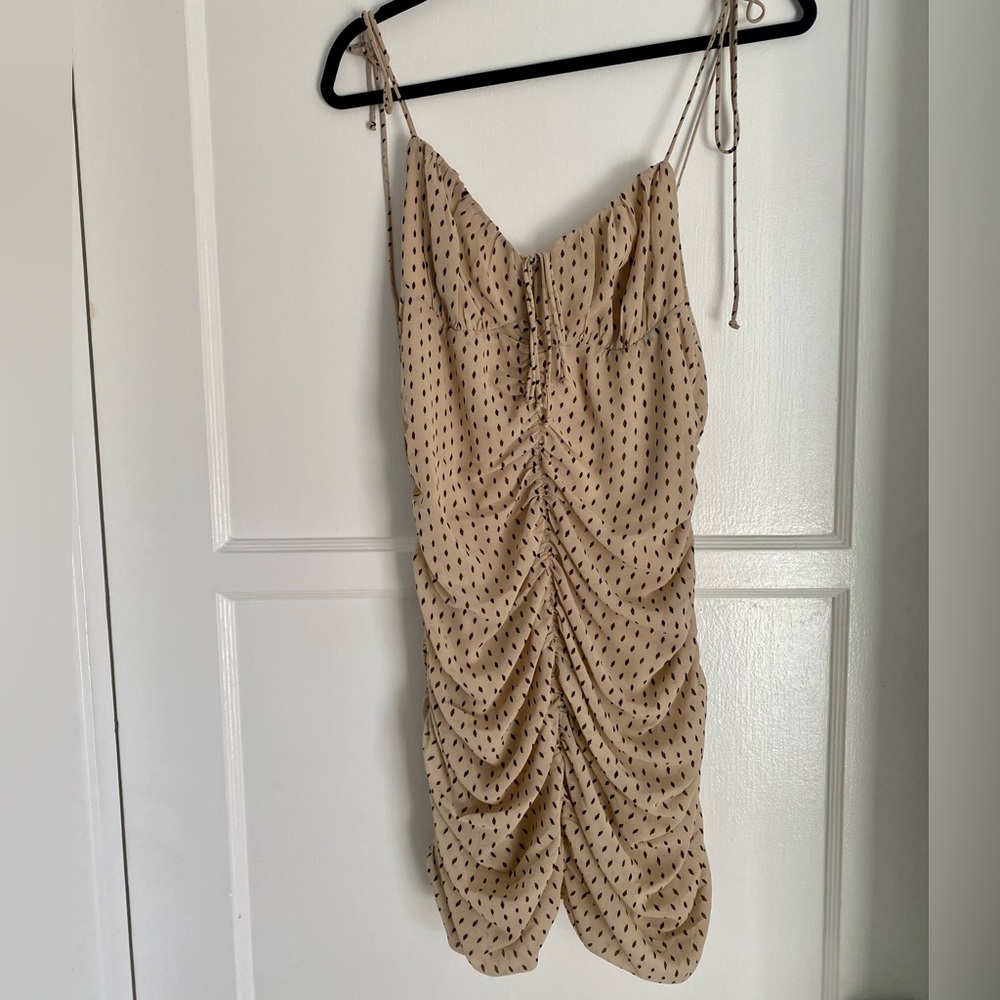 Cream and Black Summer Dress